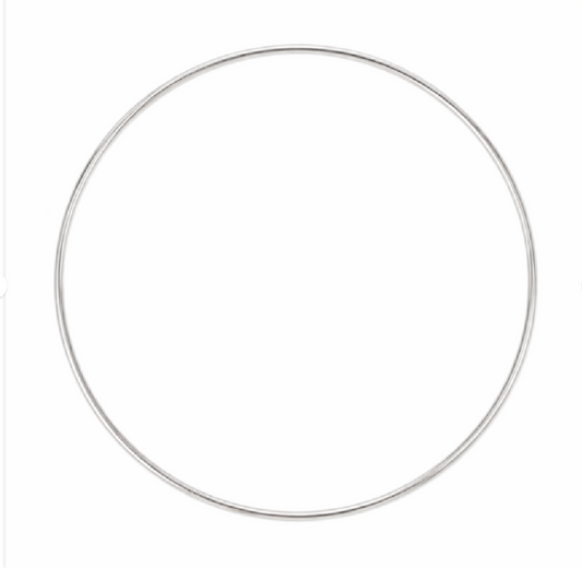 17.5CM Metal Ring Hoops Silver DIY Craft Flower Wedding Wreath Catcher Macrame