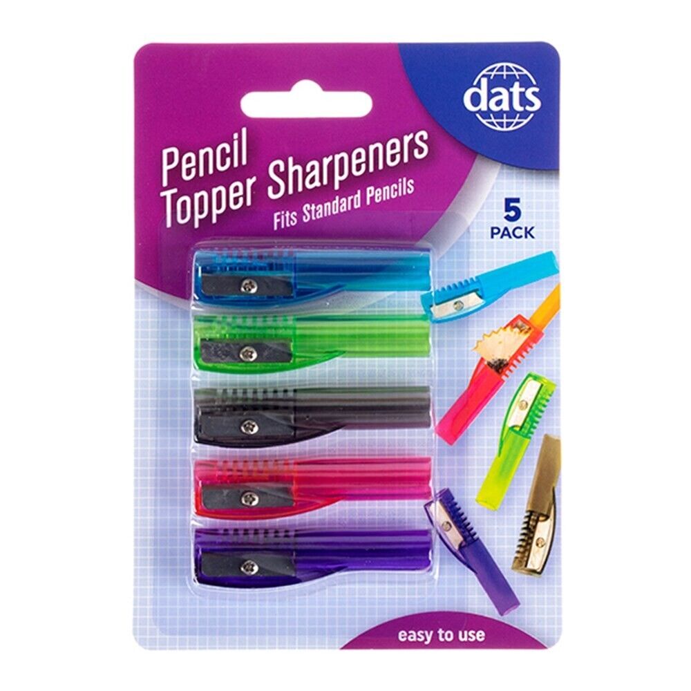 5Pcs Fits Standard Size Pencils Cap Top Sharpener Topper Students Desk School