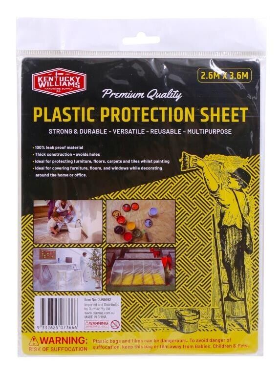 Clear Plastic Protection Sheets Disposable Drop Painting Paint Cloth Cover