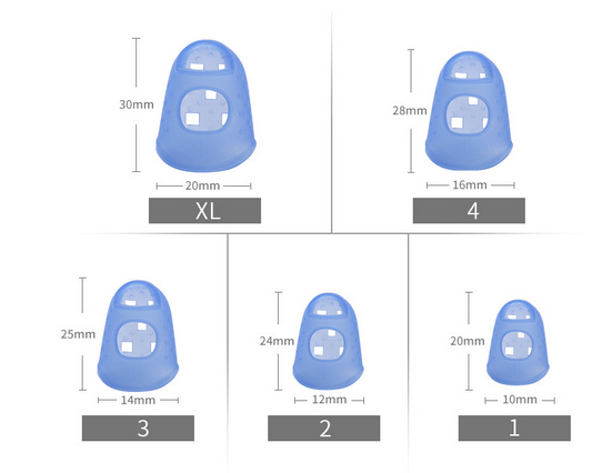 5 PCS Silicone Guitar Thumb Bass Finger Picks Protector Plectrum Anti-Scalding