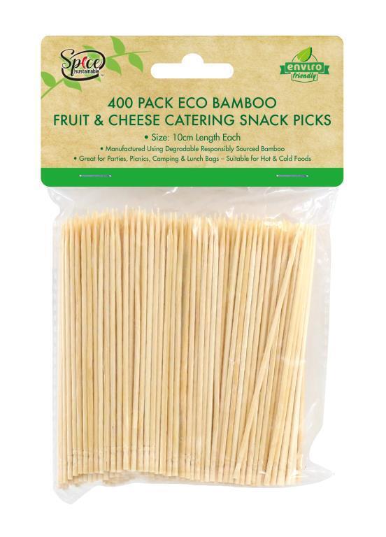 800x Bamboo Catering Snack Disposable Sticks Picks 10 CM Finger Food Fruit Party