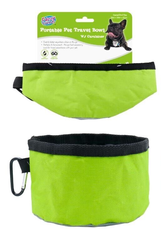 Large Portable Pet Dog Cat Foldable Feeding Bowl Camping Travel Food Water Feed