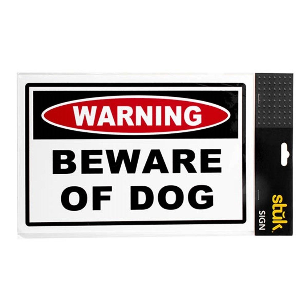 Beware of Dog Sign Sticker Decal Warehouse Work Door Home Vinyl