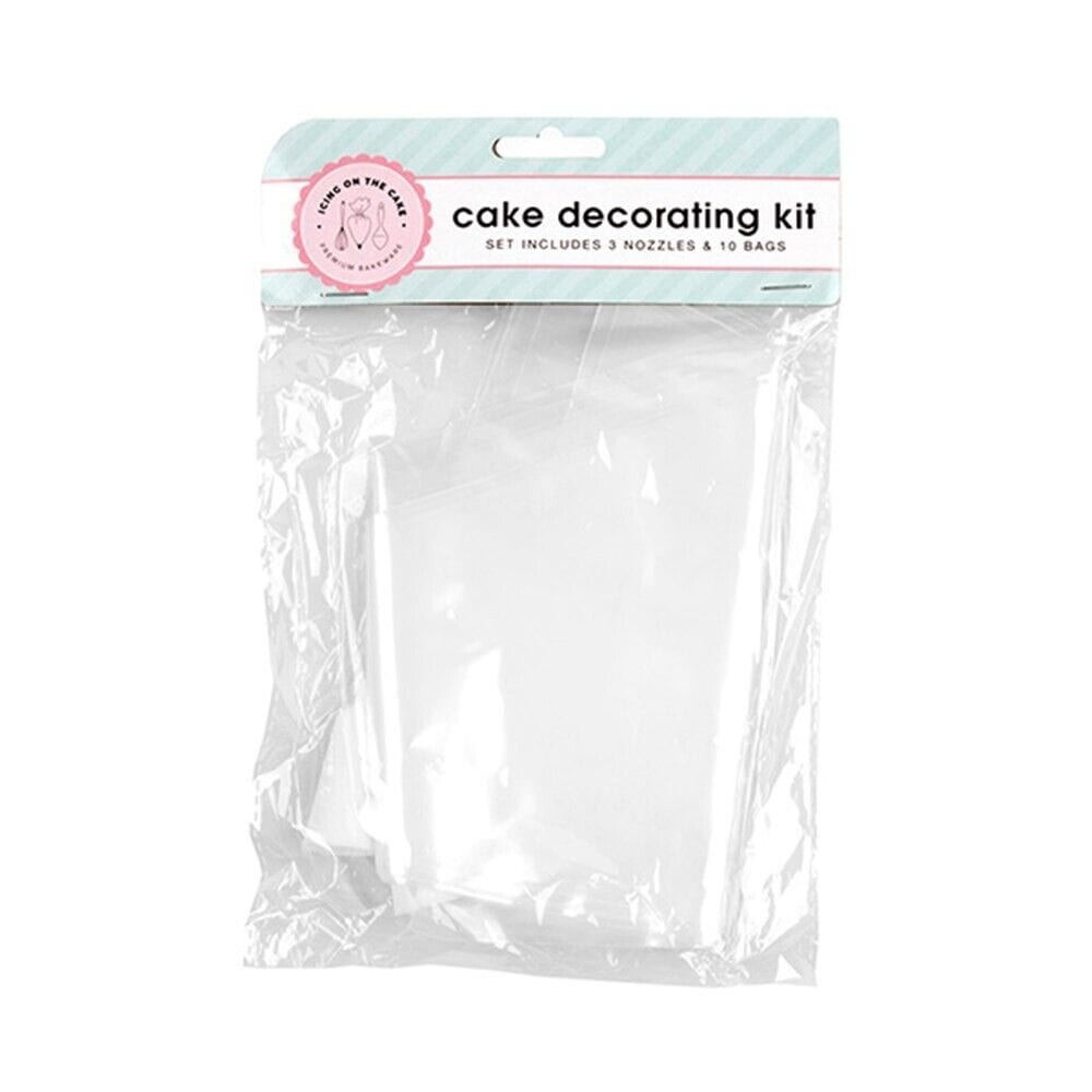 10 Disposable Icing Piping Cream Pastry Bag Set Cake Decorating Tool 3pcs Nozzle