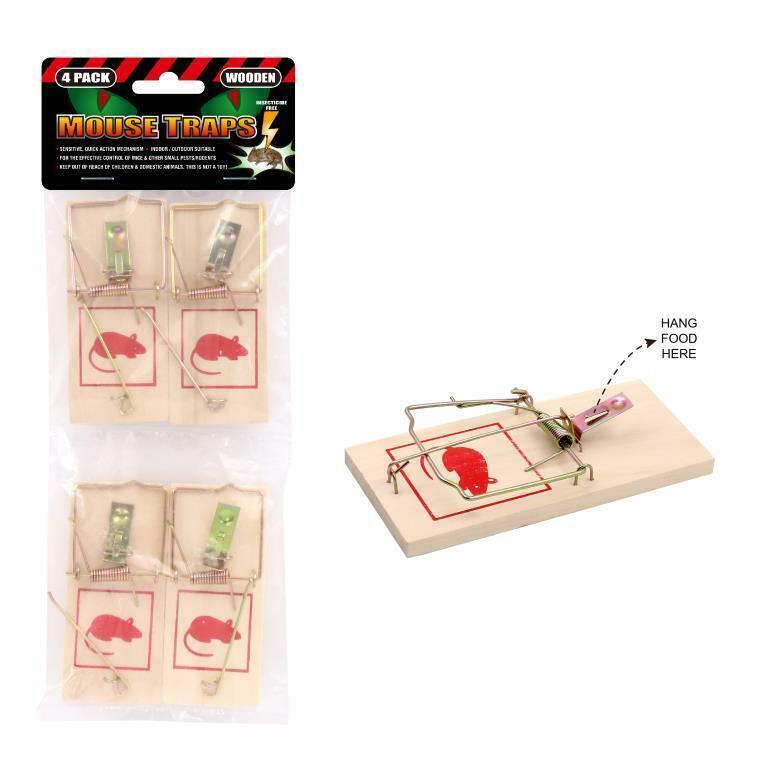 8 Wooden Mouse Mice Trap Reusable Rodent Traps Pest Control
