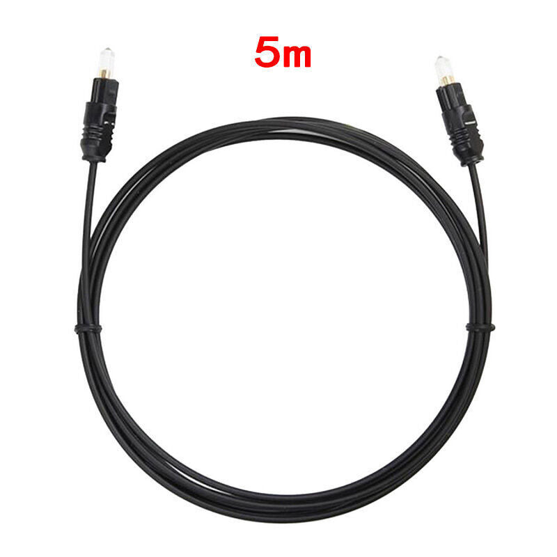 5M Digital Optical Fiber Audio Toslink Optic Cable Cord For TV DVD CD