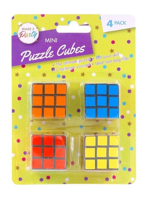 4X Mini Puzzle Cube 3x3x3 Magic Classic Toy For Kids