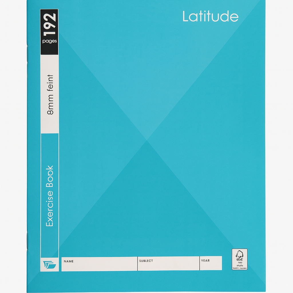 Exercise Book Lined 192 Pages Notebook 8mm Feint Green Stationary School Office