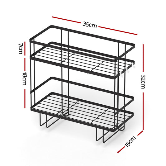Artiss Over Toilet Storage Rack Bathroom Shelf Organizer 2 Tier