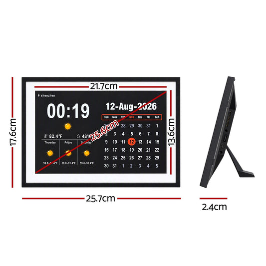 Alona.com.au Home & Garden > Home Office Accessories > Calendars, Organisers & Planners Artiss 10" Smart Digital Clock Calendar HD IPS Touchscreen Weather Photo Frame