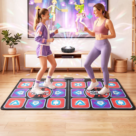 Alona.com.au Baby & Kids > Baby & Kid's Toys > Musical Toys Keezi HDMI Dance Mat 2 Player for Kids & Adults with AR Camera Electronic Dance Pad