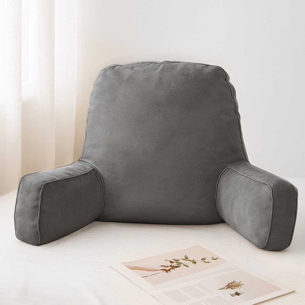 Giselle Reading Pillow Back Rest Lumbar Support Cushion Grey