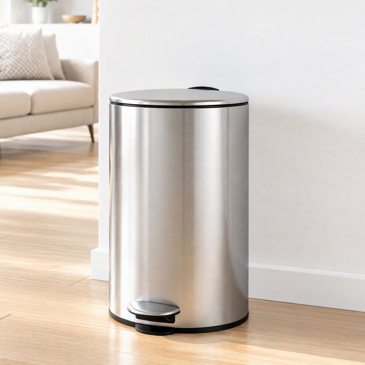 Alona.com.au Home & Garden > Kitchen Bins > Pedal Bins Cefito 12L Pedal Bin Rubbish Waste Bin Soft Close Lid Kitchen Bathroom Silver