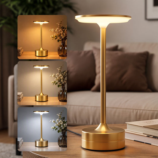 Alona.com.au Home & Garden > Lighting > Table Lamps Artiss Gold Touch Table Lamp, Warm to Cool White LED, Dimmable 3000-6000K 24 LEDs, Type-C