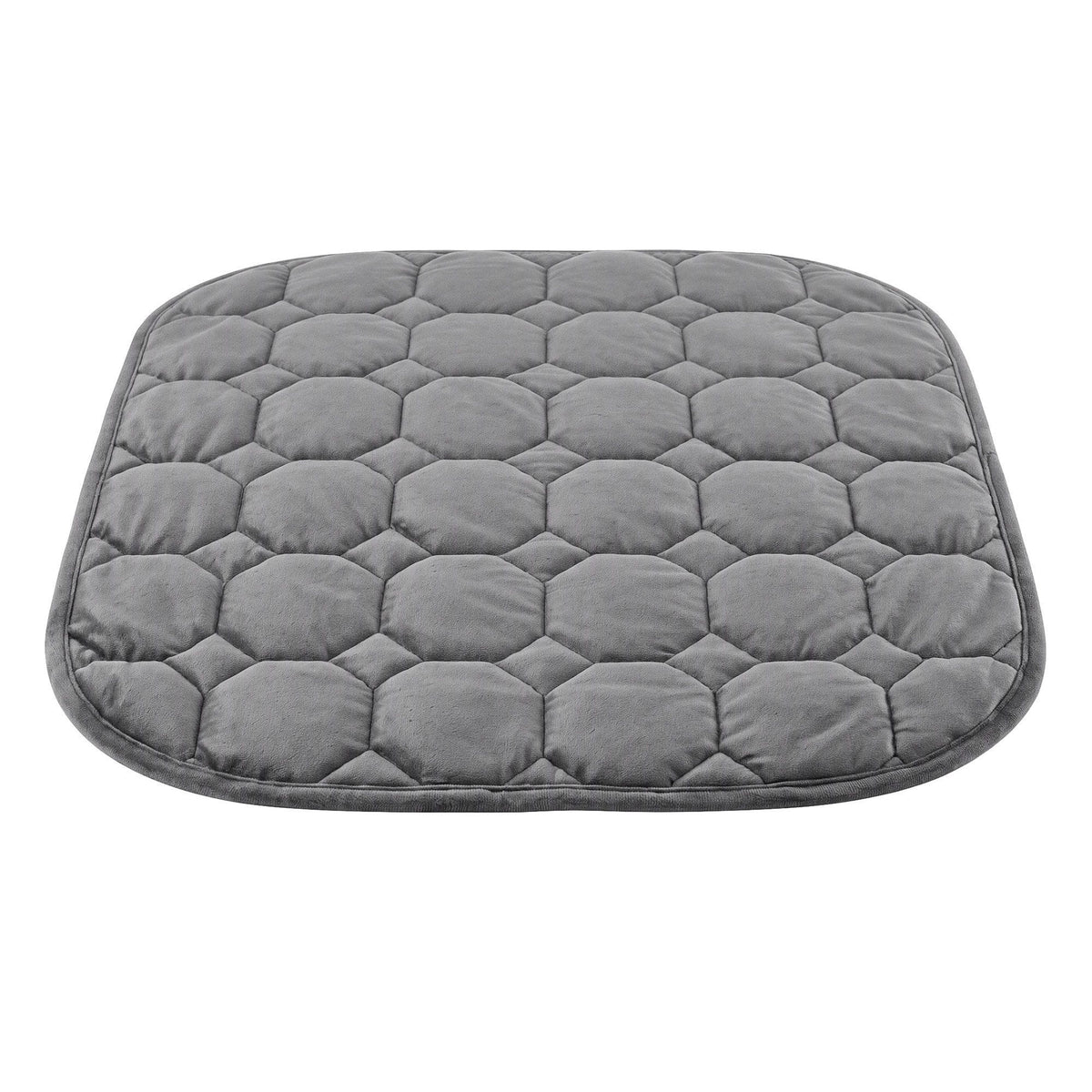 Giselle Weighted Lap Blanket 3.2KG Grey Crystal Velvet Quilted Glass Bead Fill for Sofa Office