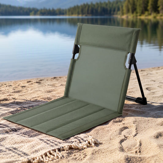 Alona.com.au Outdoor Recreation > Camping > Camp Furniture Weisshorn Foldable Camping Chair Oxford Aluminum Alloy Backrest 70kg Green