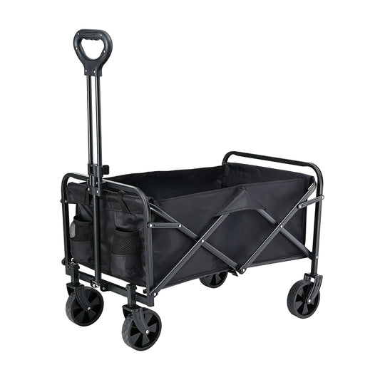Alona.com.au Home & Garden > Garden Tools > Spreaders & Wheelbarrows Gardeon Garden Cart Folding Trolley Camping Wagon Barrow Outdoor Beach Black