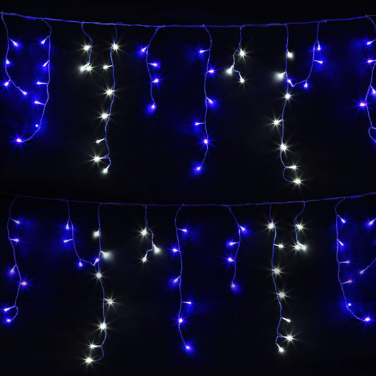Jingle Jollys Occasions > Christmas > Outdoor Decorations & Lights 20M Christmas Lights Icicle Light 800 LED Blue White Decor Jingle Jollys