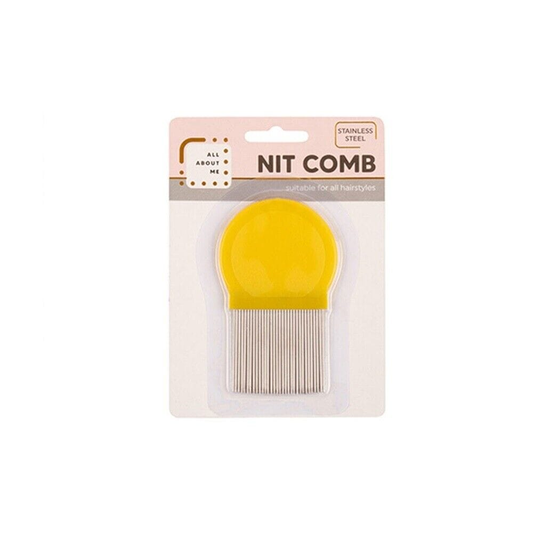 All about me Comb Yellow Head Lice Nit Metal Long Short Hair Free Removal Comb Brushes Stainless Steel