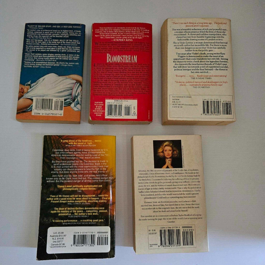 Alona.com.au 5 x Crime Thriller Mystery Suspense Books Mixed Authors Paperback Bundle Lot
