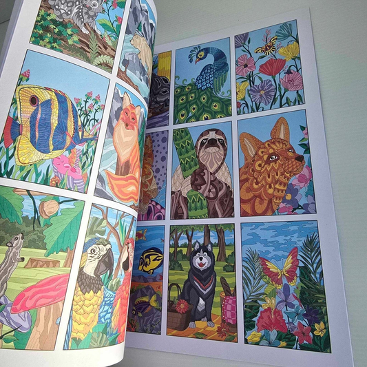 Alona.com.au Adult Colour by Numbers Book A4 Fun Relaxing Mindfulness Anti Stress Creativity