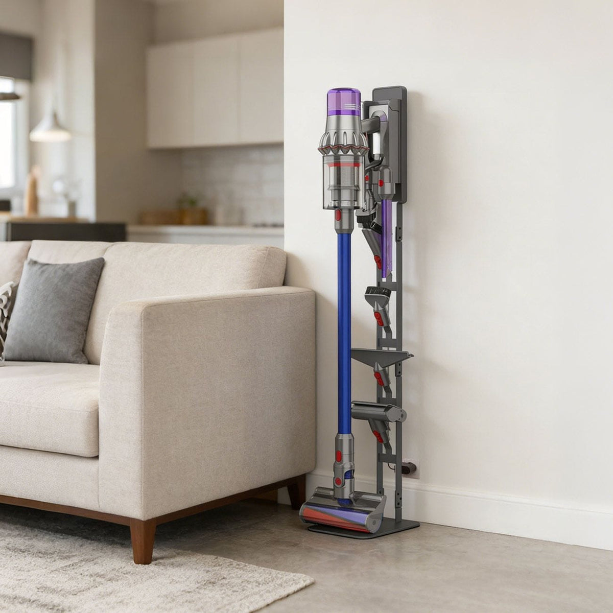 Alona.com.au Appliances > Vacuum Cleaners > Vacuum Cleaner Accessories Mershine Vacuum Stand for Dyson V16 G5 V15 V11 V10 V8 V7 V6, Carbon Steel Cordless Vacuum Holder
