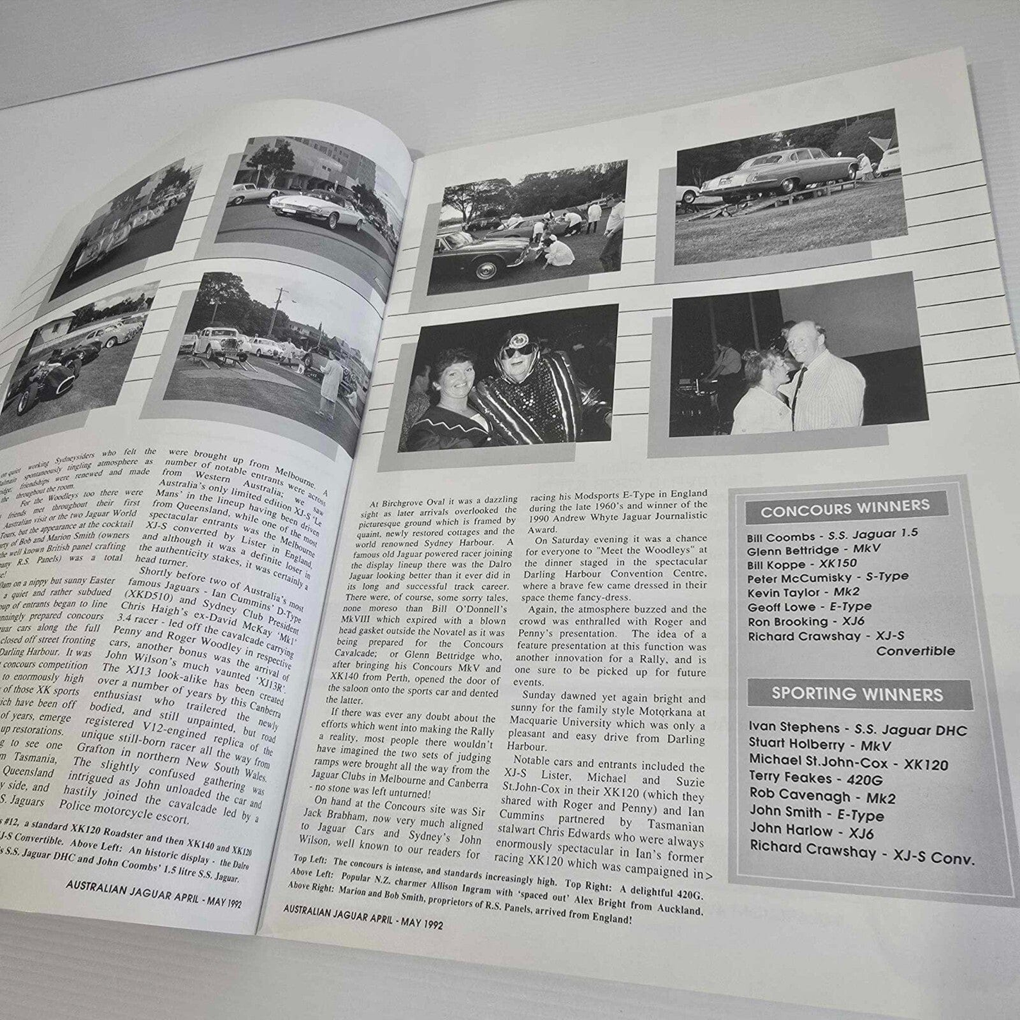 Alona.com.au Australian Jaguar Magazine Issue Apr May 1992 No 44 Drivers Car Club '92 Rally