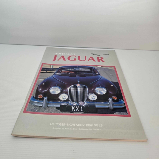 Alona.com.au Australian Jaguar Magazine Issue Oct-Nov 1989 No 29 Drivers Car Club Mk2 - XJ6