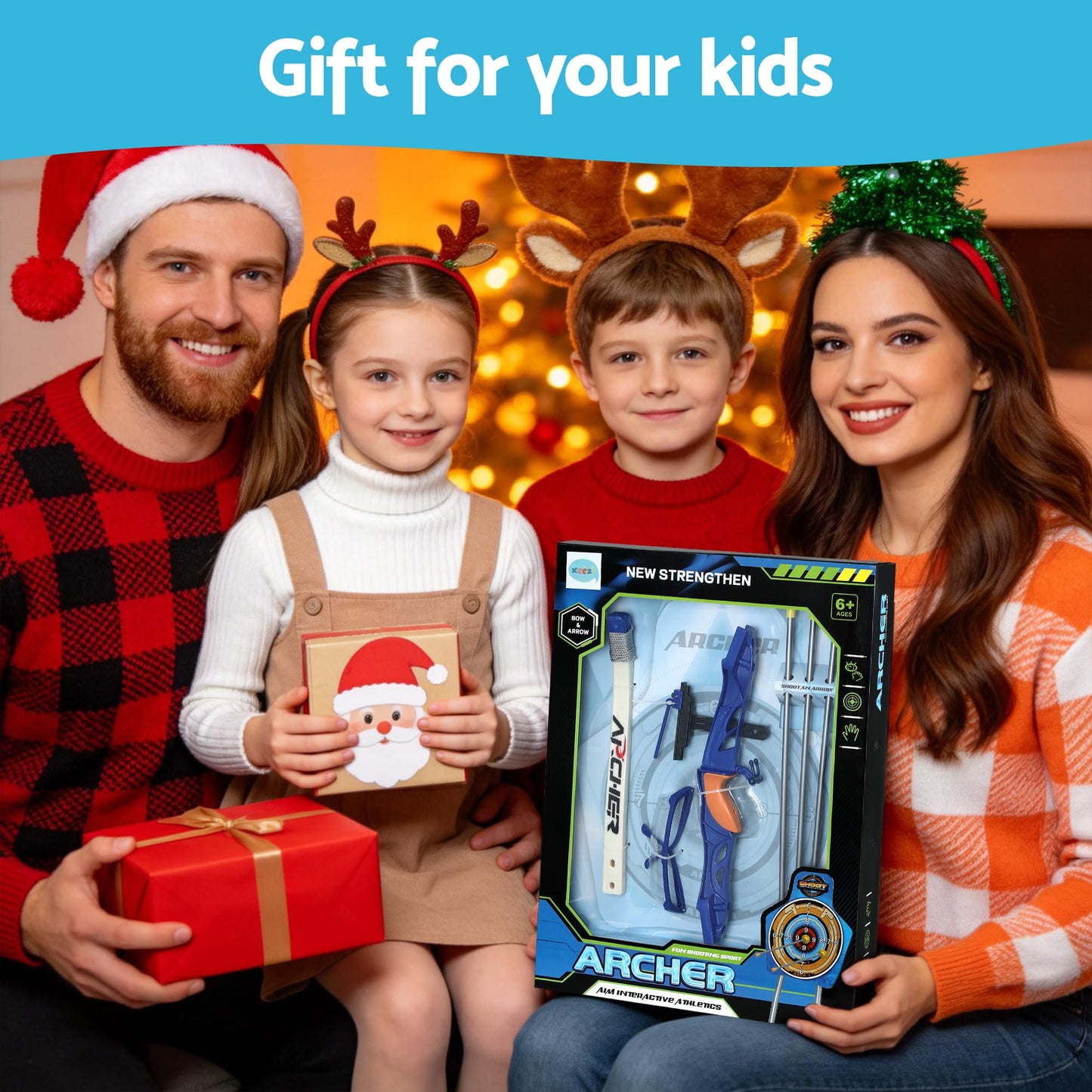 Alona.com.au Baby & Kids > Baby & Kid's Toys > Activity Toys Keezi Kids Bow and Arrow Set Toy Archery Standing Target Suction Cup Arrows Goggles
