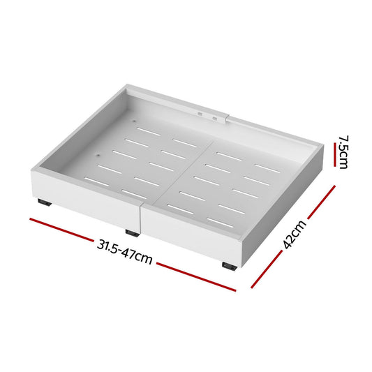 Alona.com.au Furniture > Bathroom > Bathroom Cabinets, Cupboards & Storage Artiss 2 Pack Pull Out Drawers for Cabinets Expandable Cabinet Organizer White