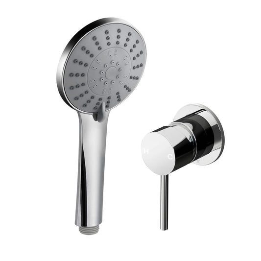 Alona.com.au Furniture > Bathroom > Shower Heads & Screens Cefito 4.5" Handheld Shower Head Round with Wall Bathroom Mixer Silver