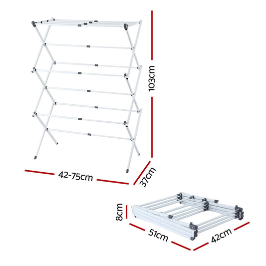 Alona.com.au Furniture > Living Room > Coat Racks Artiss Clothes Rack Foldable Airer Drying Rack Portable No Assembly Required