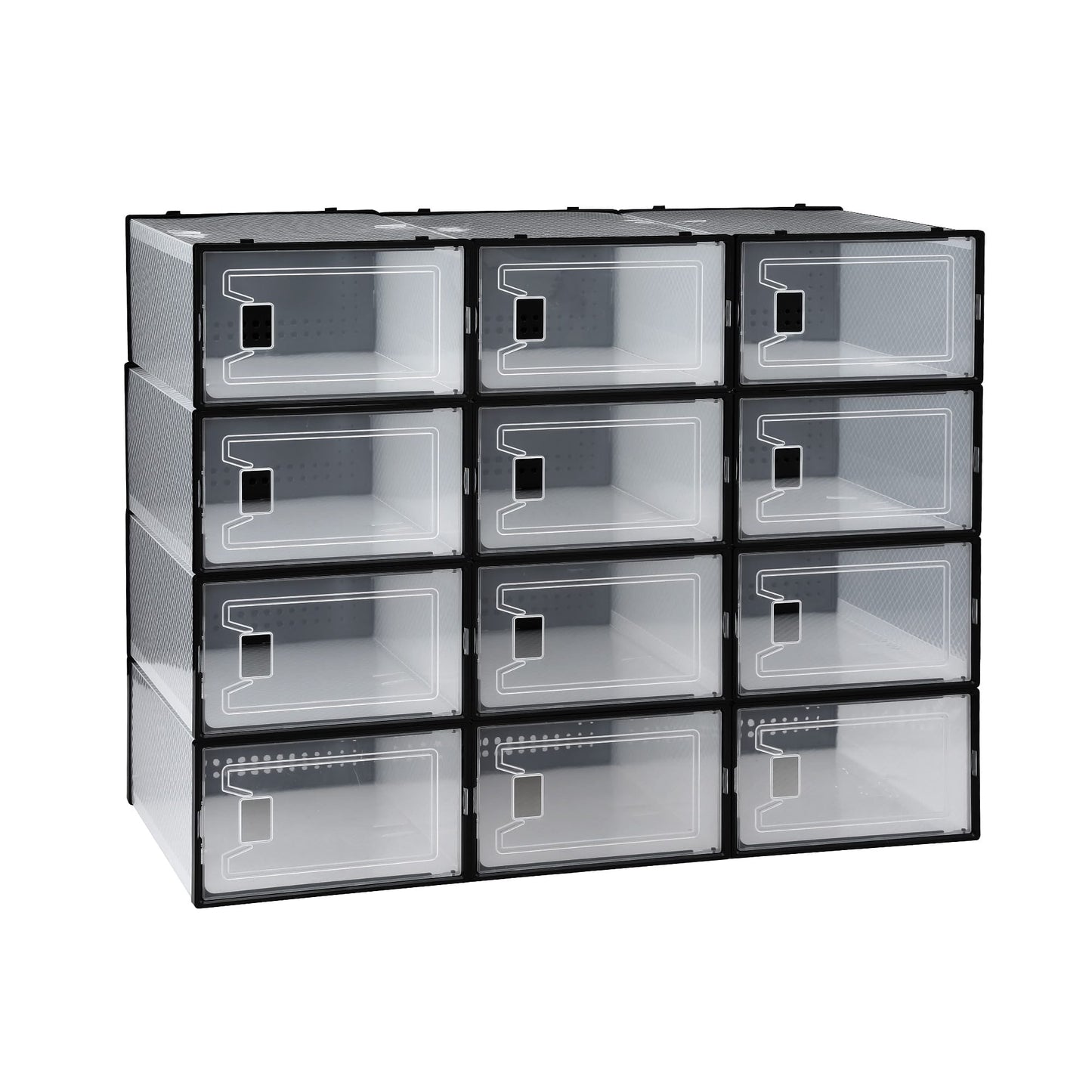 Alona.com.au Furniture > Living Room > Shoe Storage Artiss Shoe Storage Box DIY Set of 12 Stackable Black
