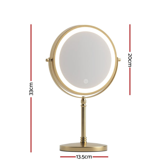 Alona.com.au Health & Beauty > Makeup > Makeup Mirrors Embellir Lighted Makeup Mirror Rotation 10X Magnifying Double Sided Tabletop Gold