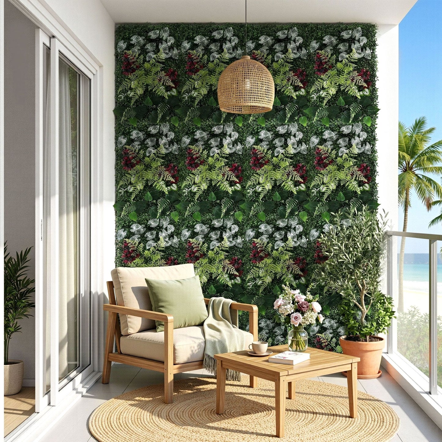 Alona.com.au Home & Garden > Artificial Plants > Artificial Wall Plants Gardeon 4PCS Artificial Plant Wall Panels 40X60CM Boxwood Panel Flower Backdrop Backyard Green Decor