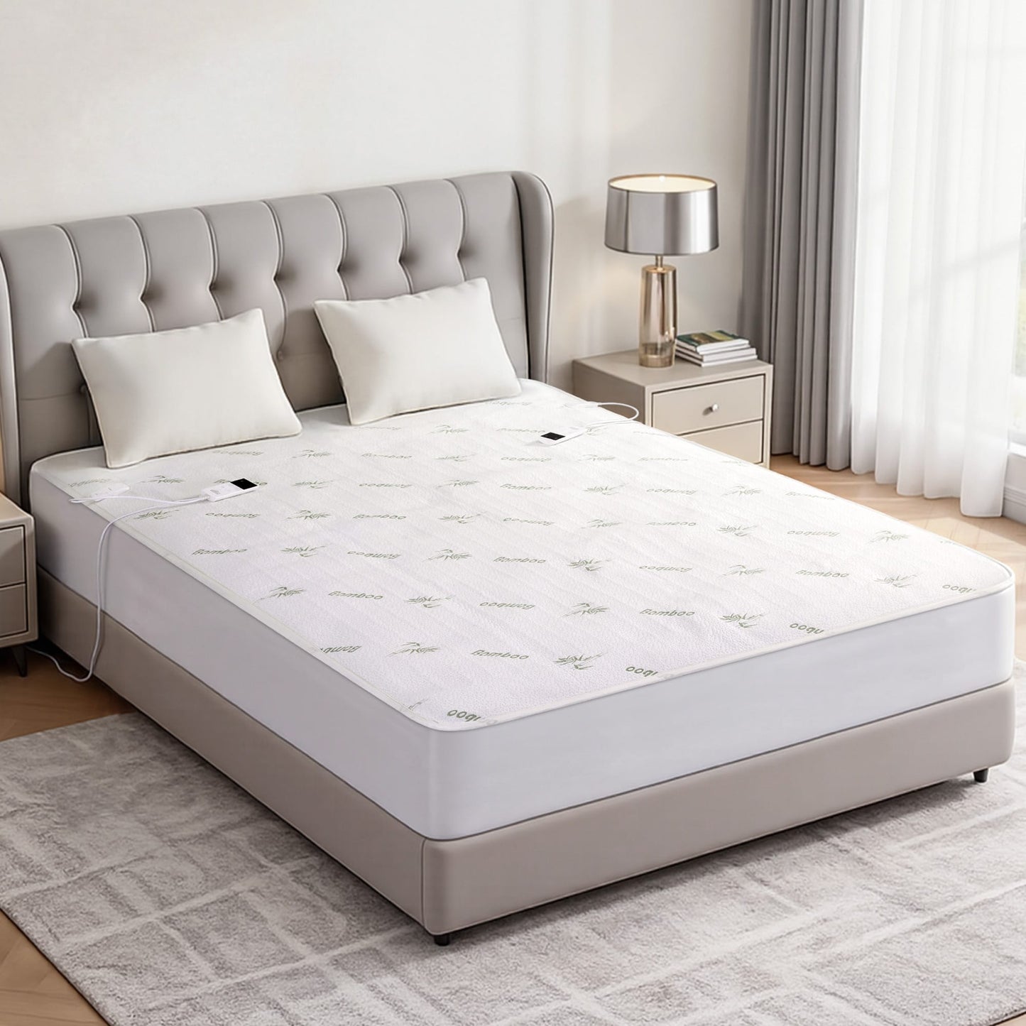 Alona.com.au Home & Garden > Bedding > Blankets & Throws Giselle Electric Blanket Bamboo Fabric King Fitted Heated Pad Underlay Washable Winter