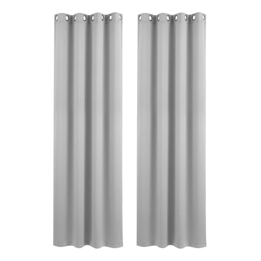 Alona.com.au Home & Garden > Curtains > Curtains & Drapes Artiss Blockout Curtains 2X 132x213cm Thermal Insulated Eyelet Drapes Grey