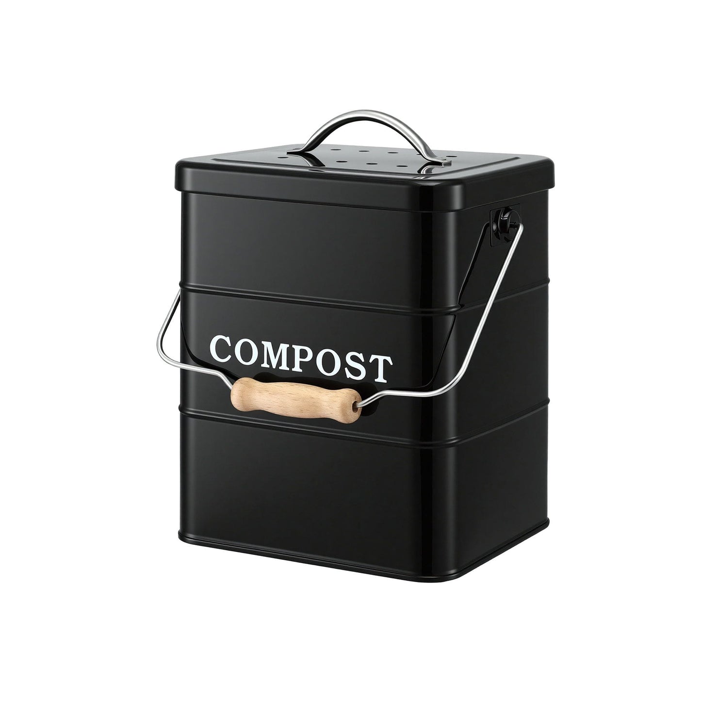 Alona.com.au Home & Garden > Garden Tools > Gardening Accessories Gardeon 5L Compost Bin Kitchen Countertop Food Waste Caddy Black