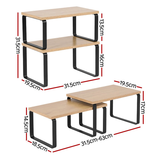 Alona.com.au Home & Garden > Kitchenware > Dish Racks Cefito Kitchen Storage Shelves Rack Cupboard Cabinet Organiser Set of 2