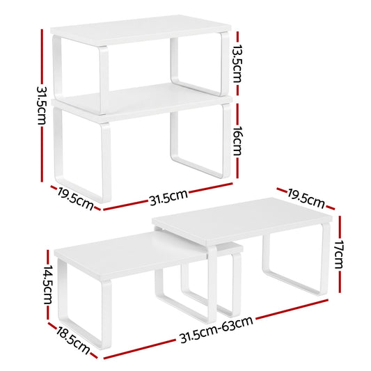 Alona.com.au Home & Garden > Kitchenware > Dish Racks Cefito Kitchen Storage Shelves Rack Cupboard Cabinet Organiser Set of 2