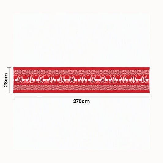 Alona.com.au Occasions > Christmas > Christmas Decorations Jingle Jollys Christmas Table Runner Reindeers 270x28CM Dining Party Decor Red