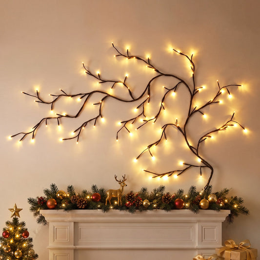 Alona.com.au Occasions > Christmas > Christmas Decorations Jingle Jollys Christmas Willow Vine Lights Branch LED Fairy DIY Wall Decor 1.8m Warm White