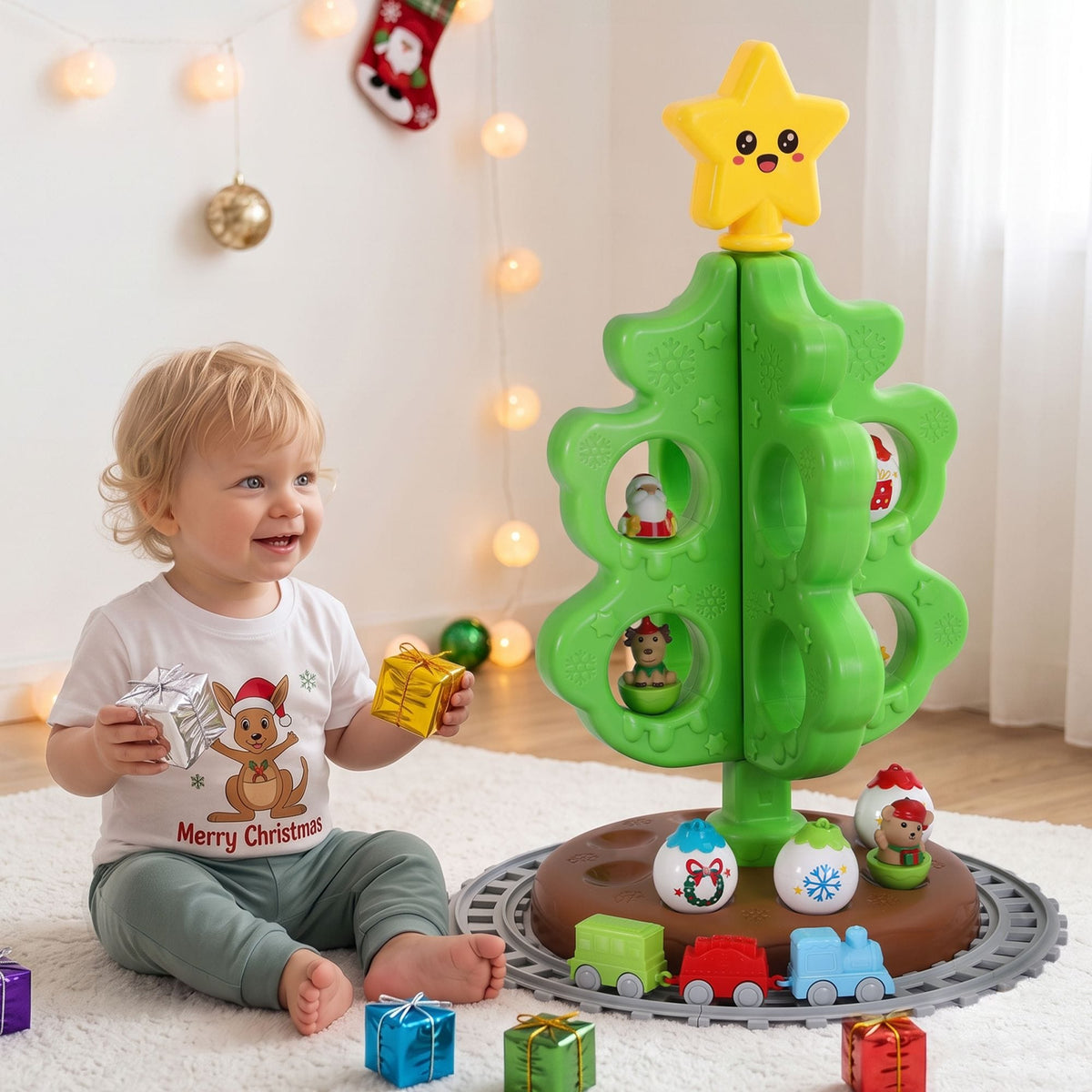 Alona.com.au Occasions > Christmas > Christmas Trees Jingle Jollys Toddler First Christmas Tree Mini Xmas Tree Toy Set with Train