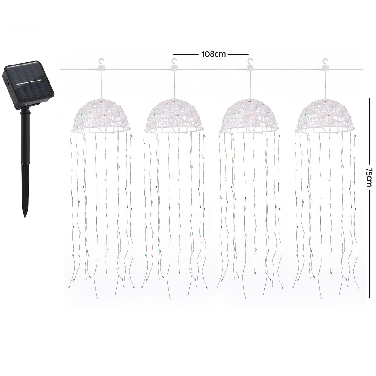 Alona.com.au Occasions > Christmas > Outdoor Decorations & Lights Jingle Jollys Christmas Lights Solar Jellyfish 4Pcs Garden Decorative Multi-Color
