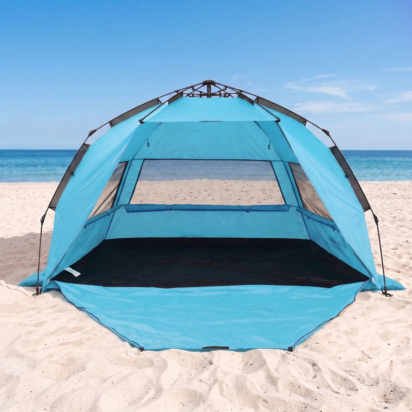 Alona.com.au Outdoor Recreation > Camping > Tents Weisshorn Beach Tent 3-4 Person Pop Up Sun Shade UPF 50 Automatic Outdoor Blue