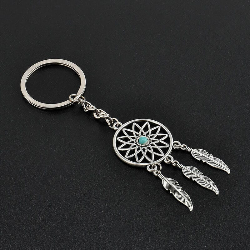 Alona.com.au Silver Charm gift Dream Catcher Keyring Feather Tassels Key Chain Ring Keychain