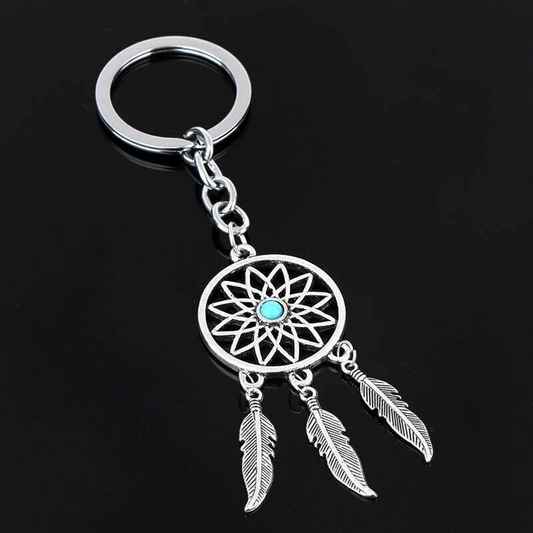 Alona.com.au Silver Charm gift Dream Catcher Keyring Feather Tassels Key Chain Ring Keychain