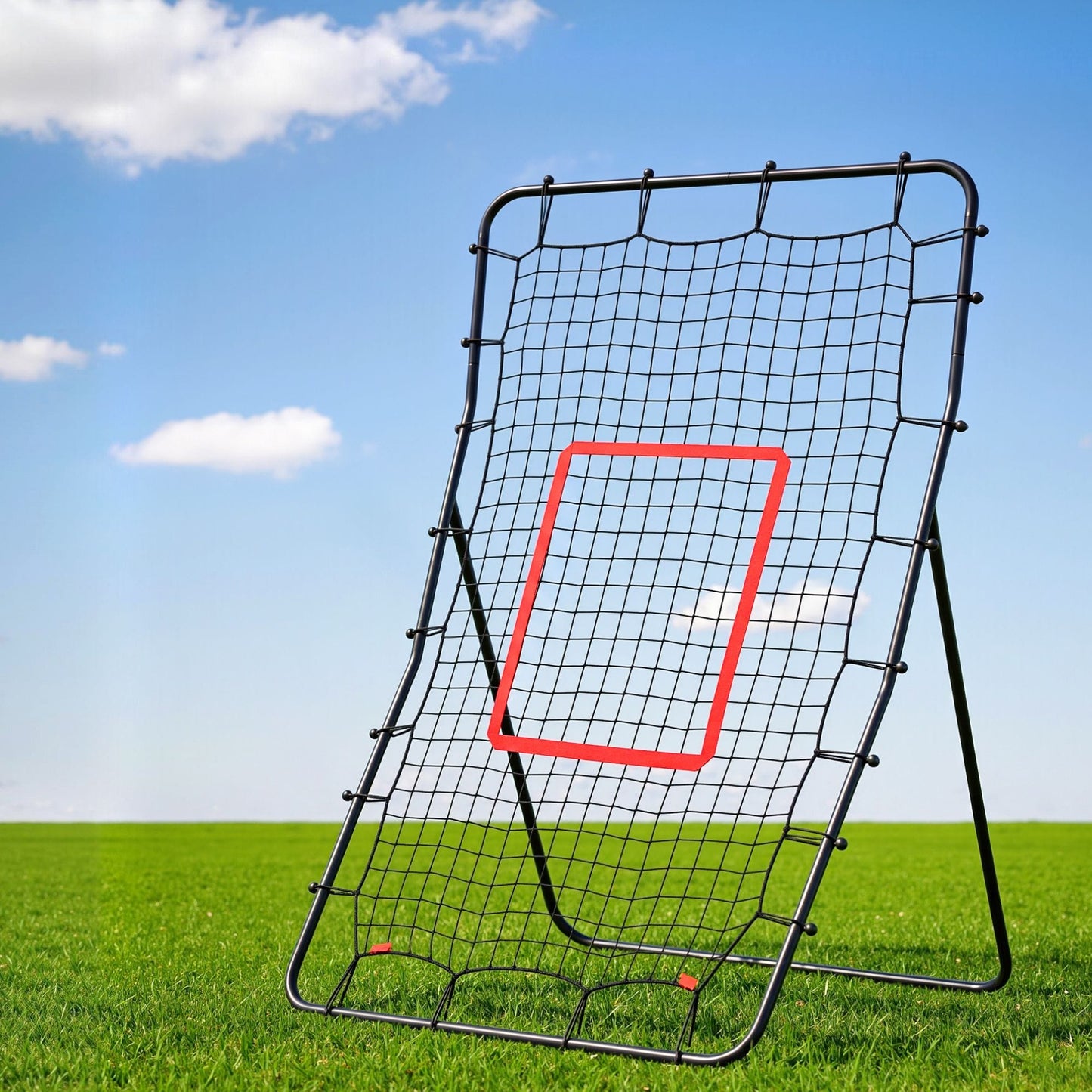 Alona.com.au Sports & Fitness > Exercise, Gym & Fitness > Gym Equipment & Accessories Everfit Baseball Rebounder Net Pitching Practice Target Screen 143cm