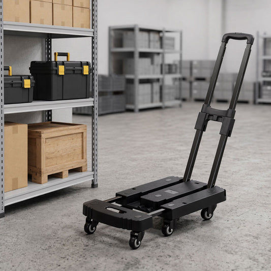 Alona.com.au Tools > Tools Storage > Utility Trolleys Giantz Folding Hand Truck Platform Trolley Foldable Dolly Cart 200kg Load Black