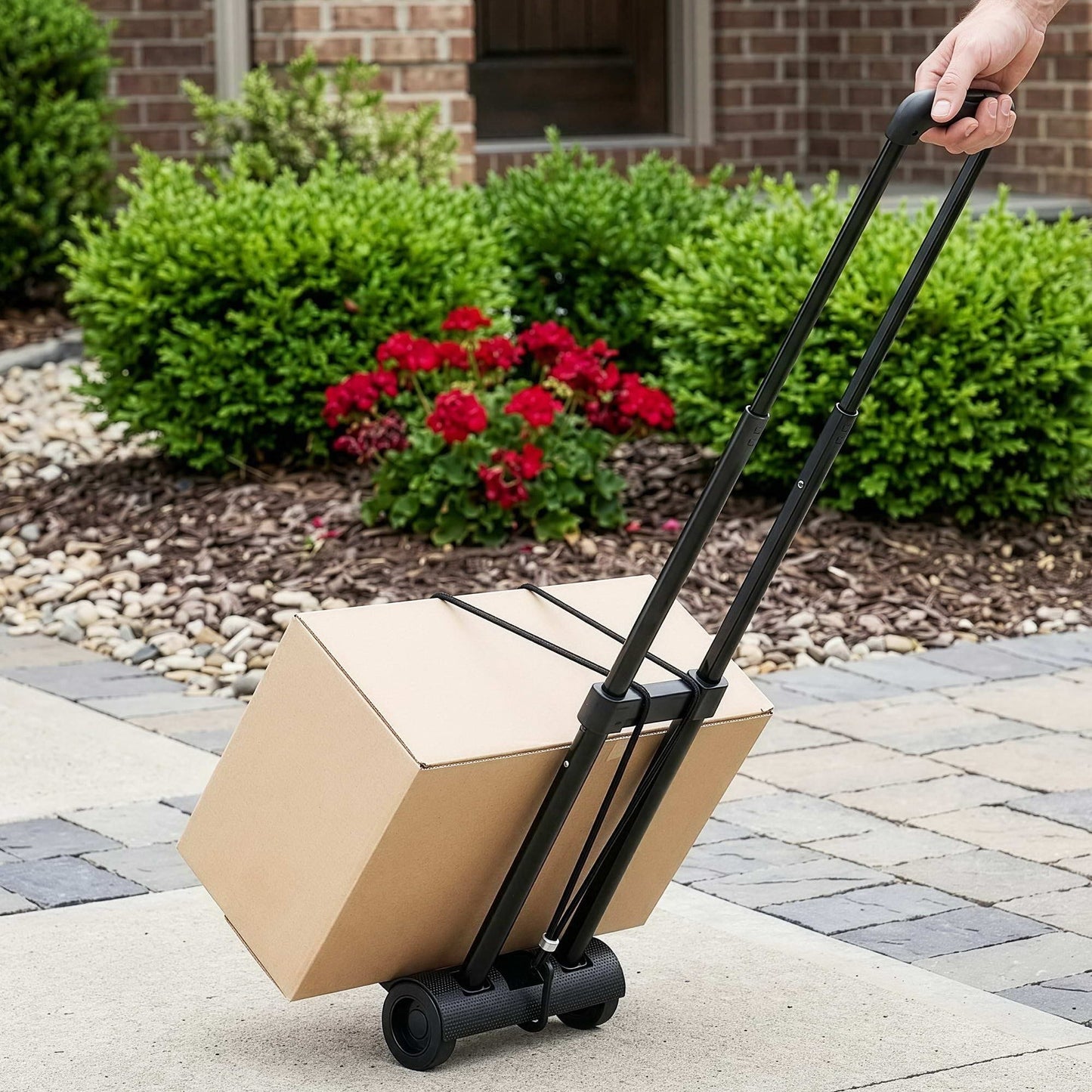 Alona.com.au Tools > Tools Storage > Utility Trolleys Giantz Folding Trolley Portable Hand Truck Lightweight Travel Luggage Black